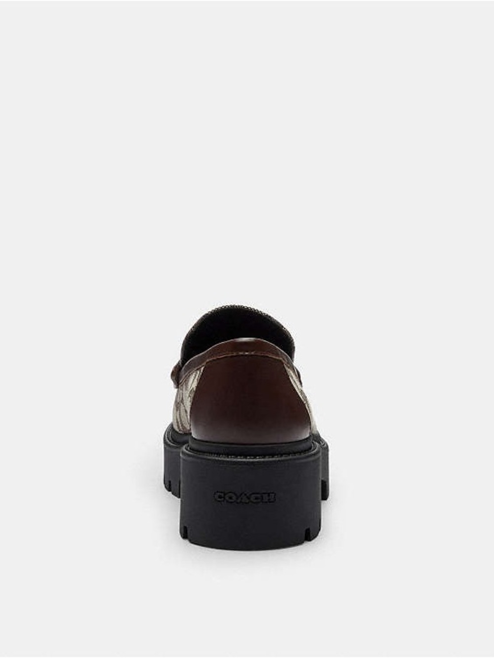 Coach Brown Signature Canvas Penny Loafer with Black Lug Sole - Picture 5 of 13